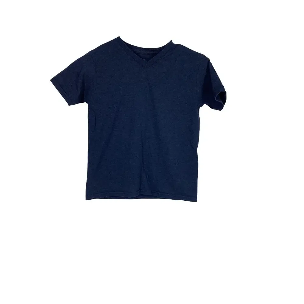 Fruit of the Loom Navy Blue Short Sleeve T-Shirt Kids Youth Size Small 6/7